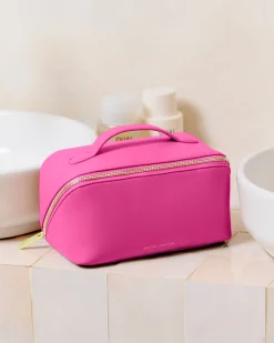 Katie Loxton Medium Make Up And Wash Bag Magenta Best