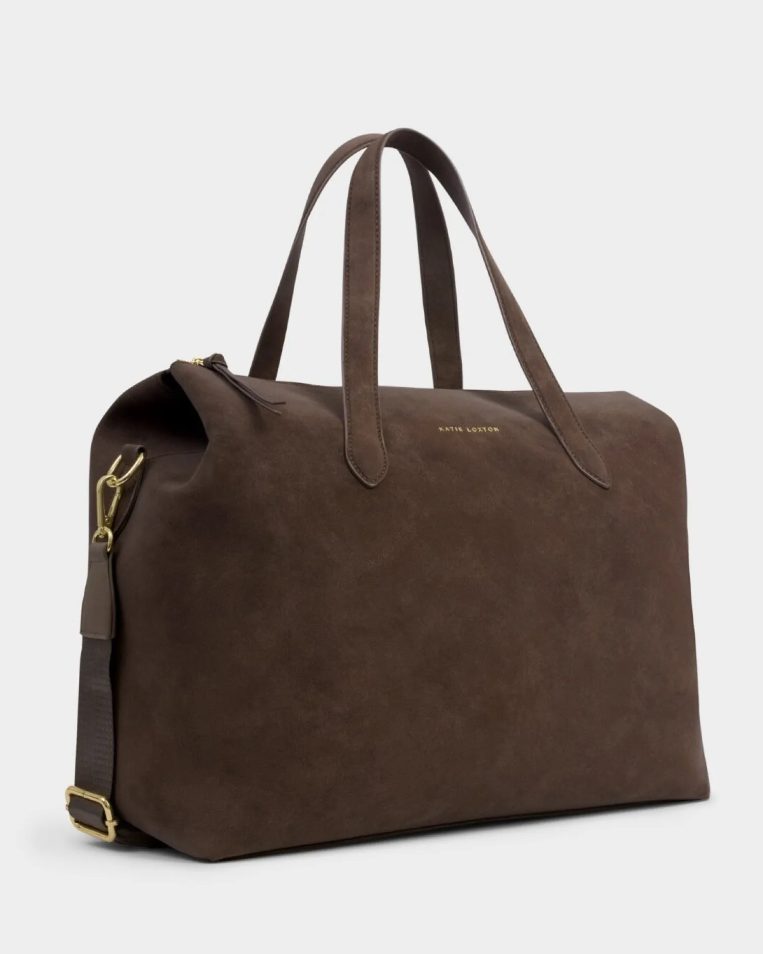 Katie Loxton Milan Suedette Cabin Bag Chocolate Best
