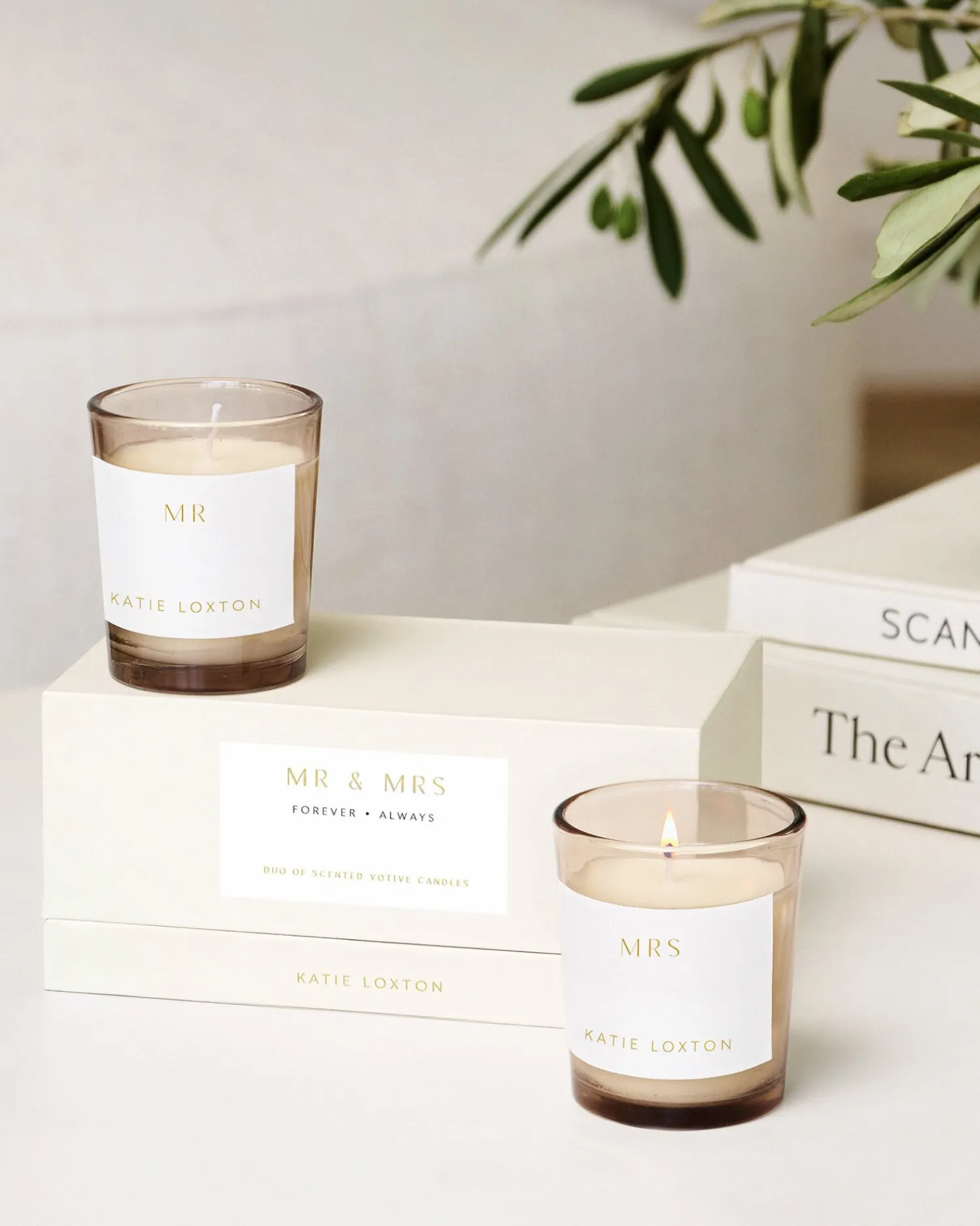 Katie Loxton Mr & Mrs' Duo Votive Set Sale