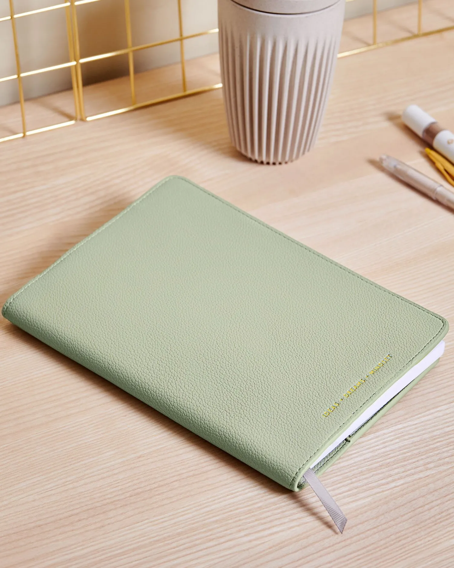 Katie Loxton Notebook Cover And A5 Lined Notepad 'Ideas Dreams Mindset' Sage Discount