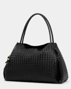 Katie Loxton Nova Hand Woven Large Shoulder Bag Black Online