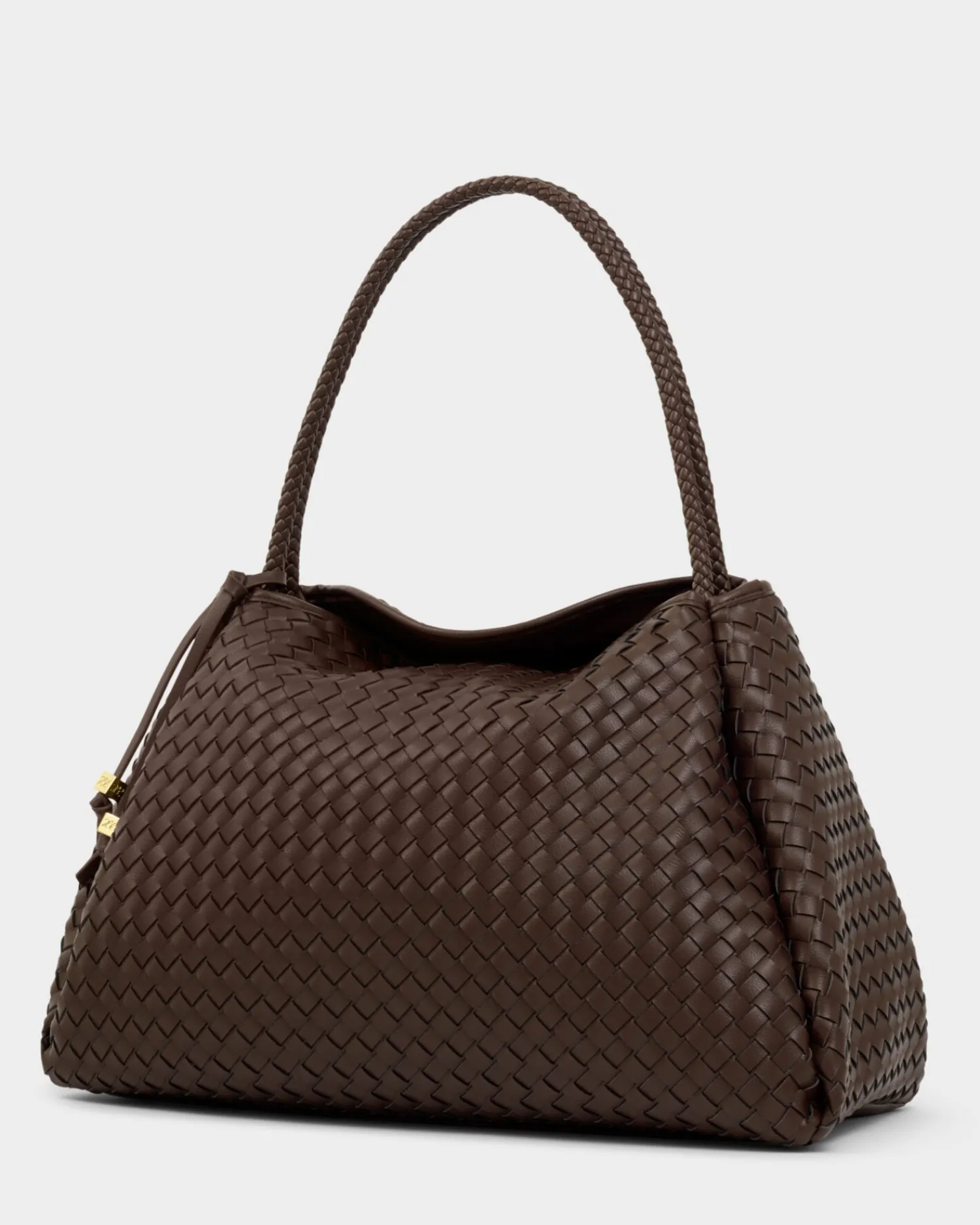 Katie Loxton Nova Hand Woven Large Shoulder Bag Chocolate New