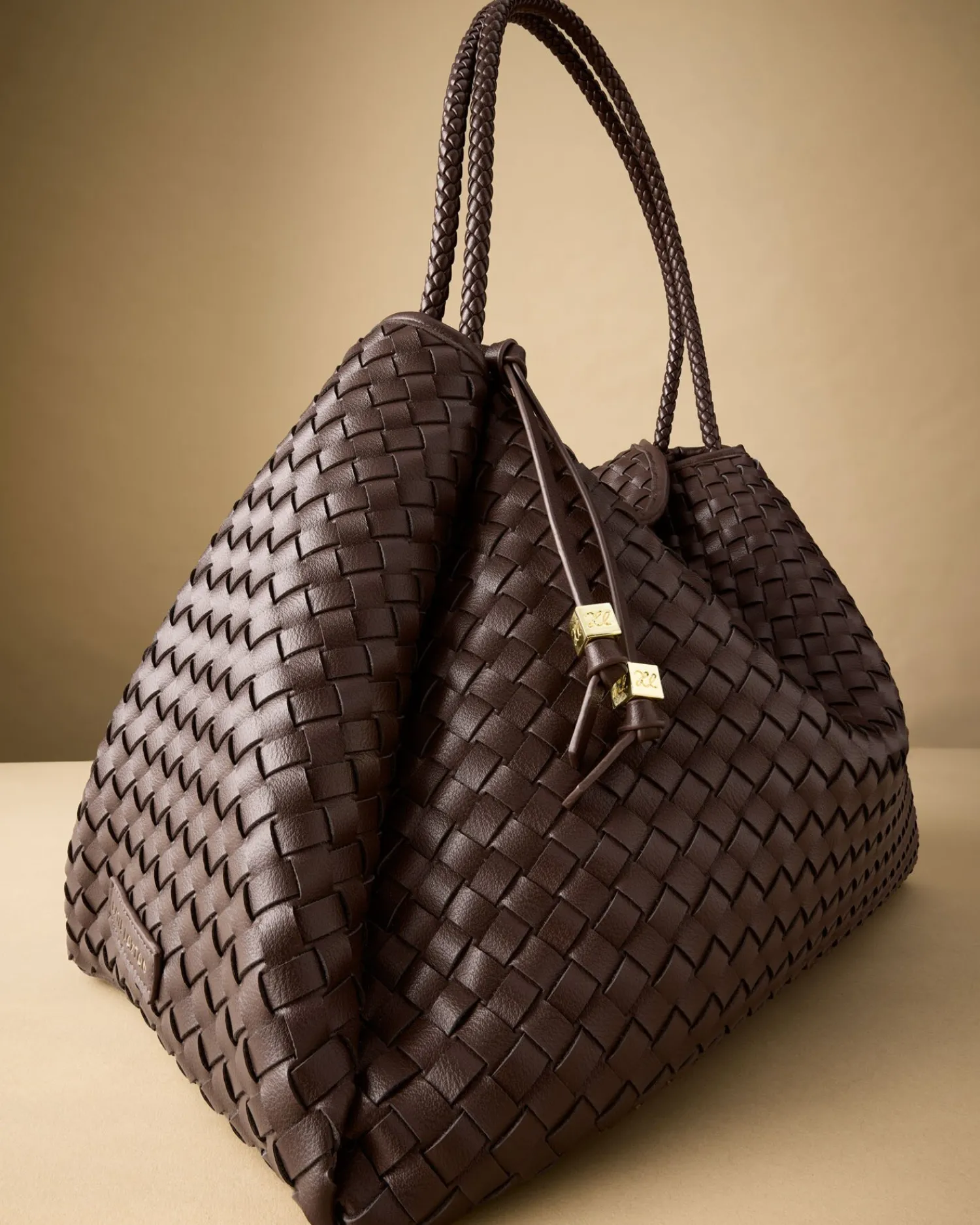 Katie Loxton Nova Hand Woven Large Shoulder Bag Chocolate New