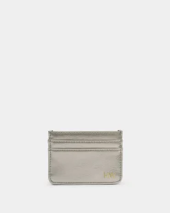 Katie Loxton Nova Patent Crackle Card Holder Pewter New