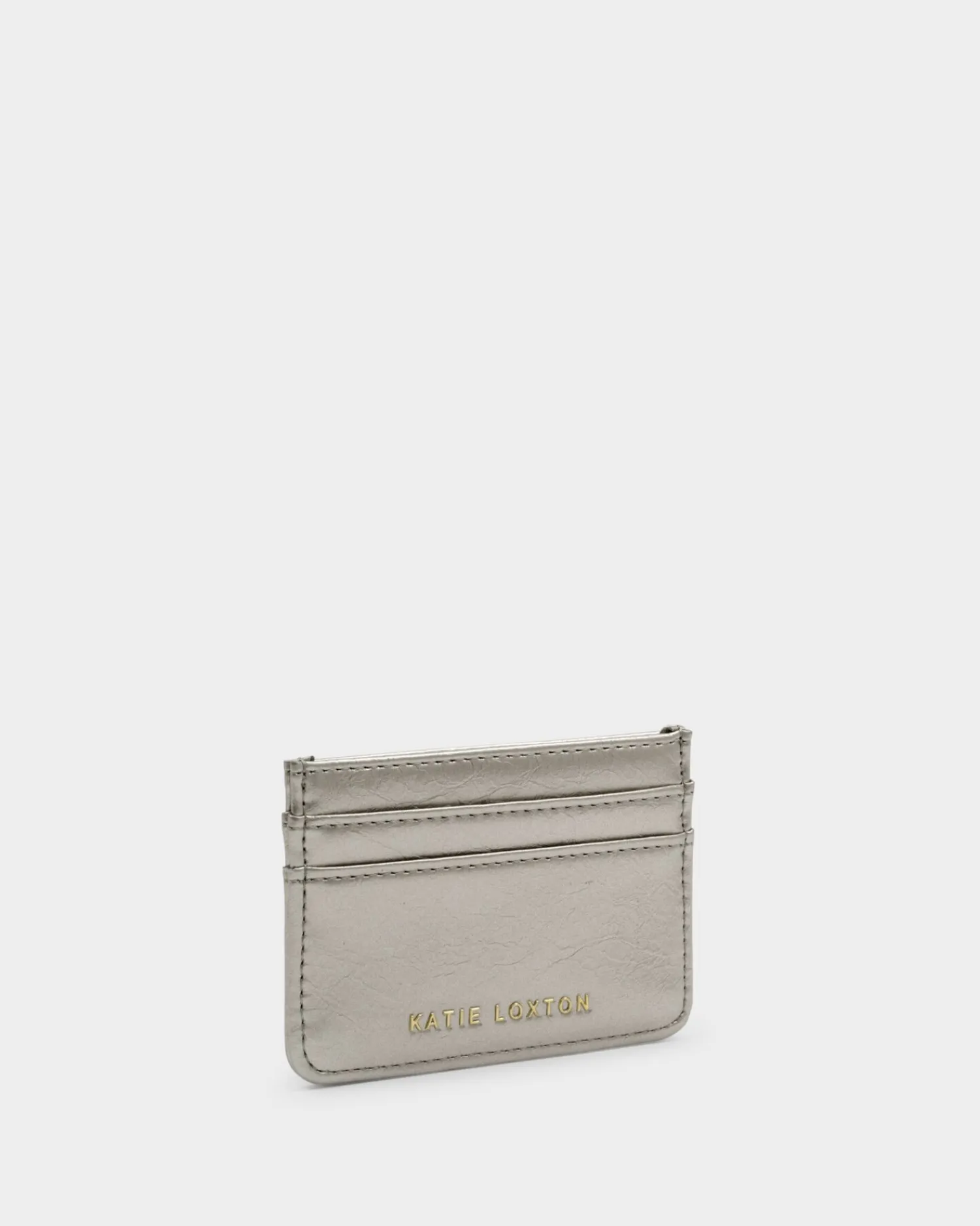 Katie Loxton Nova Patent Crackle Card Holder Pewter New