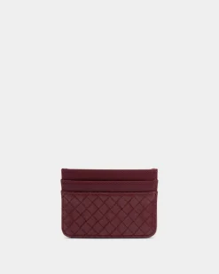 Katie Loxton Nova Woven Texture Card Holder Cherry Online