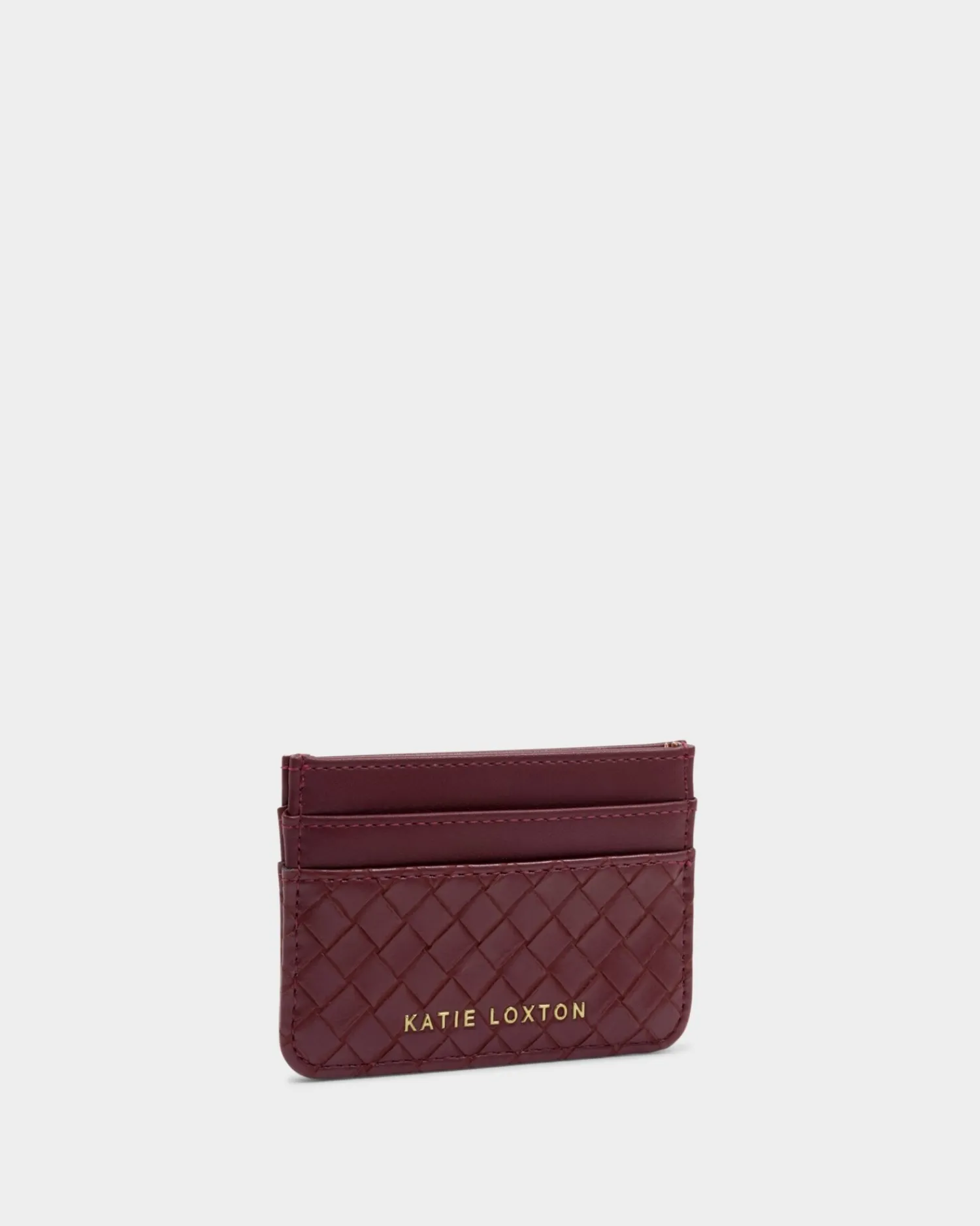 Katie Loxton Nova Woven Texture Card Holder Cherry Online