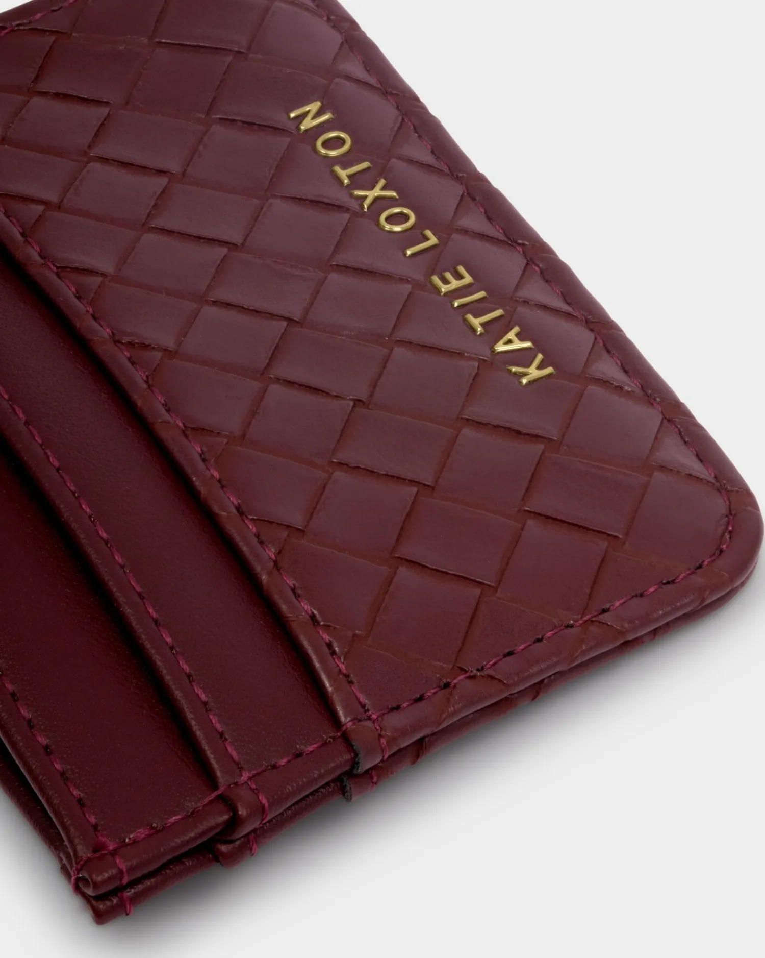 Katie Loxton Nova Woven Texture Card Holder Cherry Online