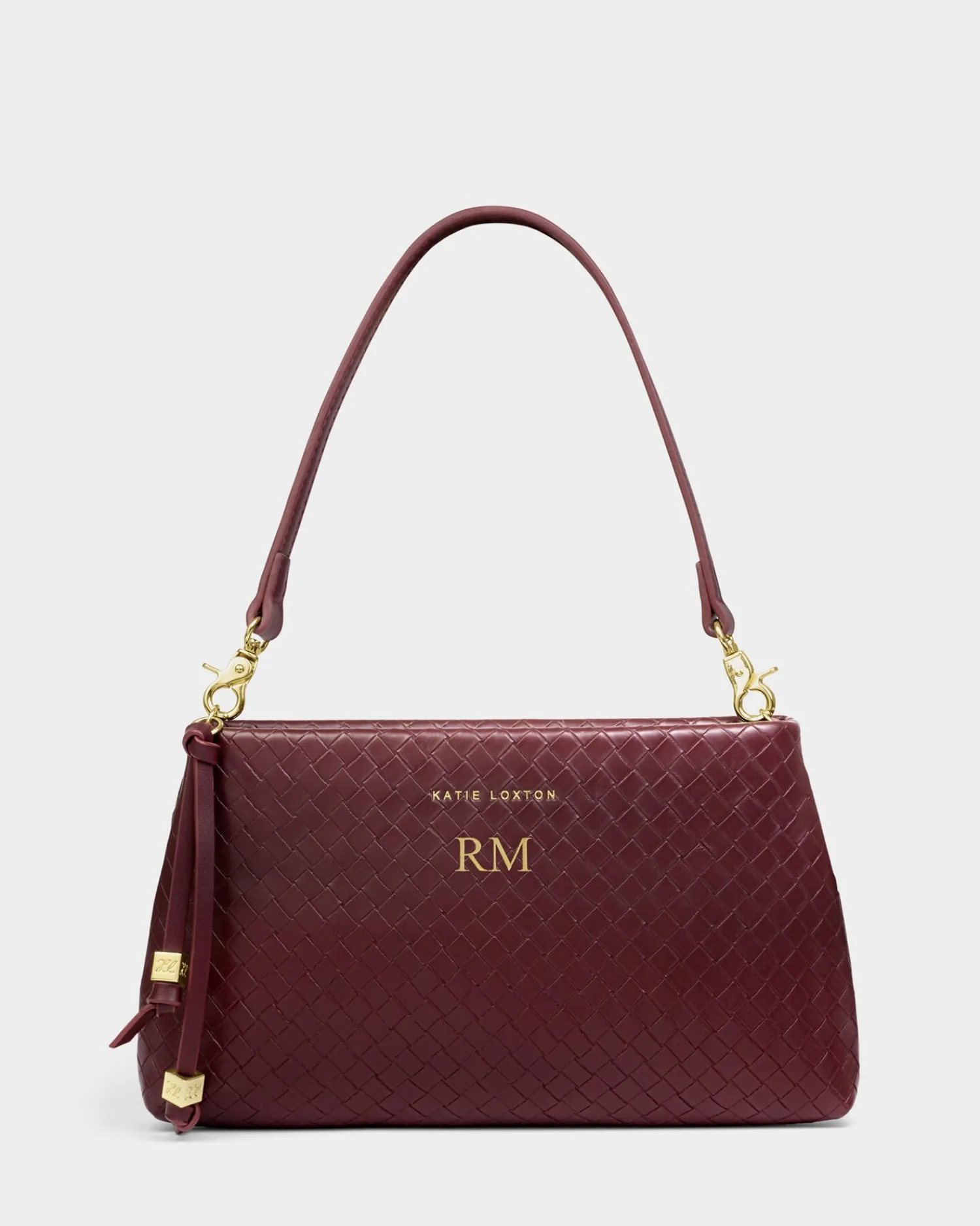 Katie Loxton Nova Woven Texture Clutch Cherry New