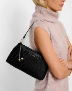 Katie Loxton Nova Woven Texture Clutch Black Hot