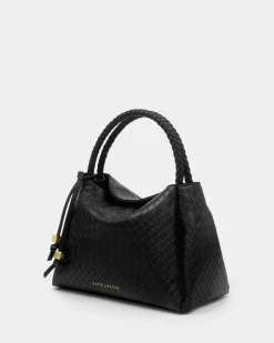Katie Loxton Nova Woven Texture Top Handle Bag Black