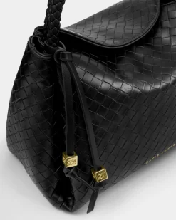 Katie Loxton Nova Woven Texture Top Handle Bag Black