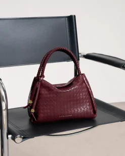 Katie Loxton Nova Woven Texture Top Handle Bag Cherry Online