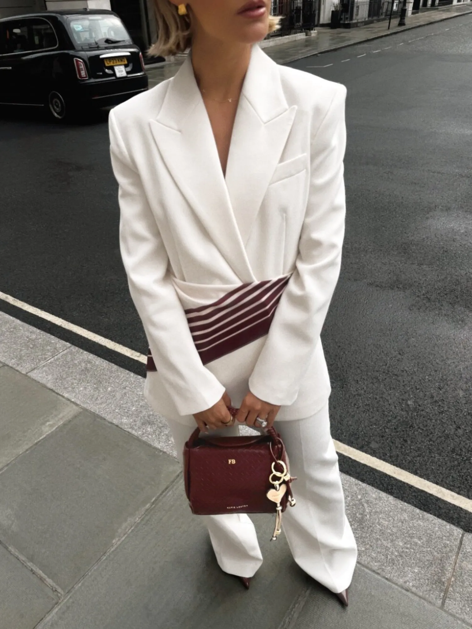 Katie Loxton Nova Woven Texture Top Handle Bag Cherry Online