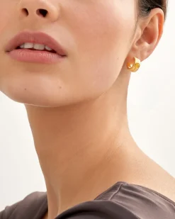 Katie Loxton ' Waterproof Gold Birthstone Hoop Earrings November Best