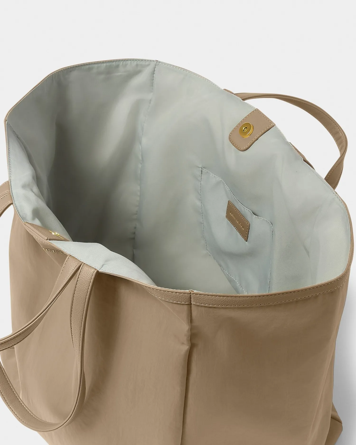 Katie Loxton Nylon-Luxe Oversized Tote Bag Taupe