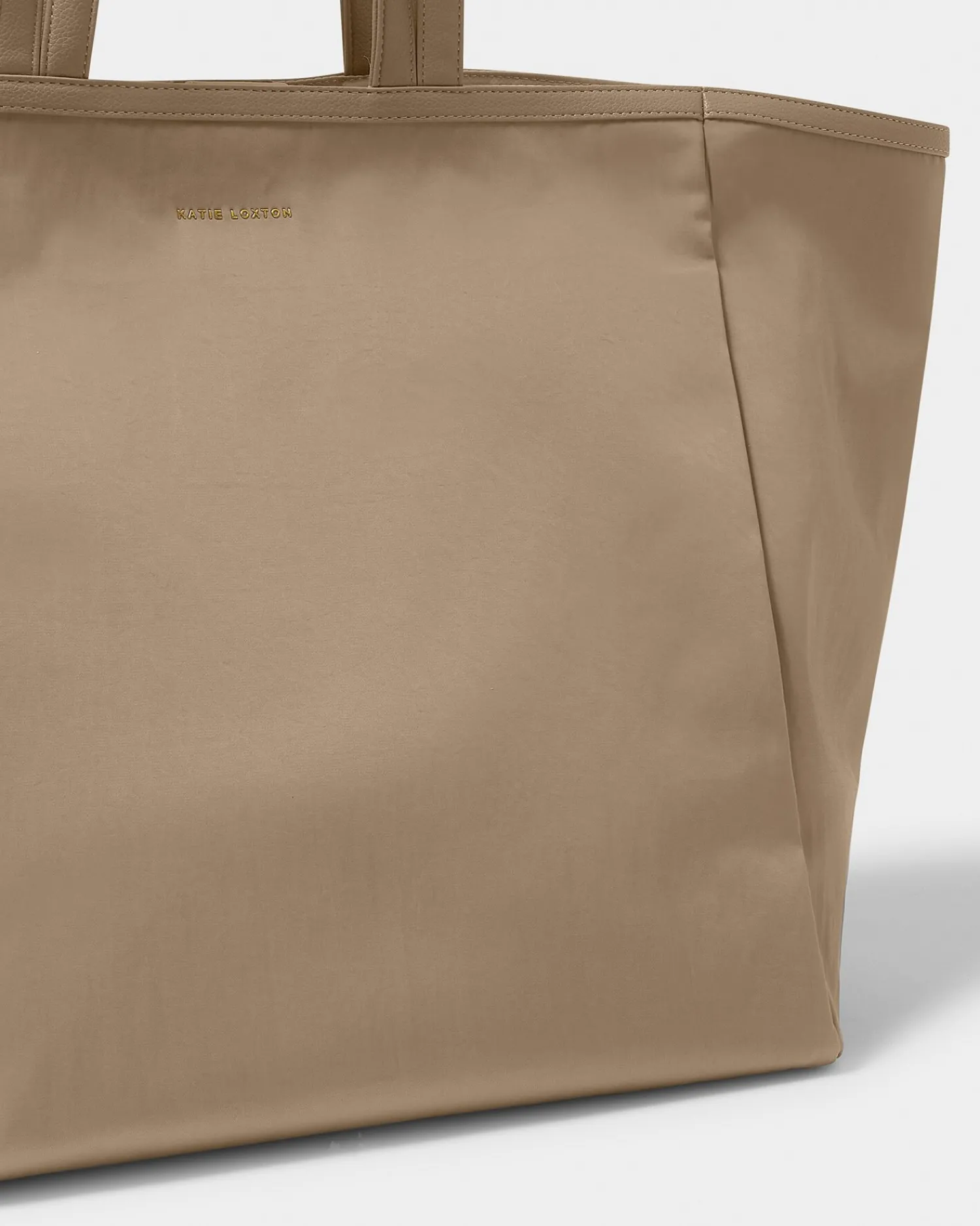 Katie Loxton Nylon-Luxe Oversized Tote Bag Taupe
