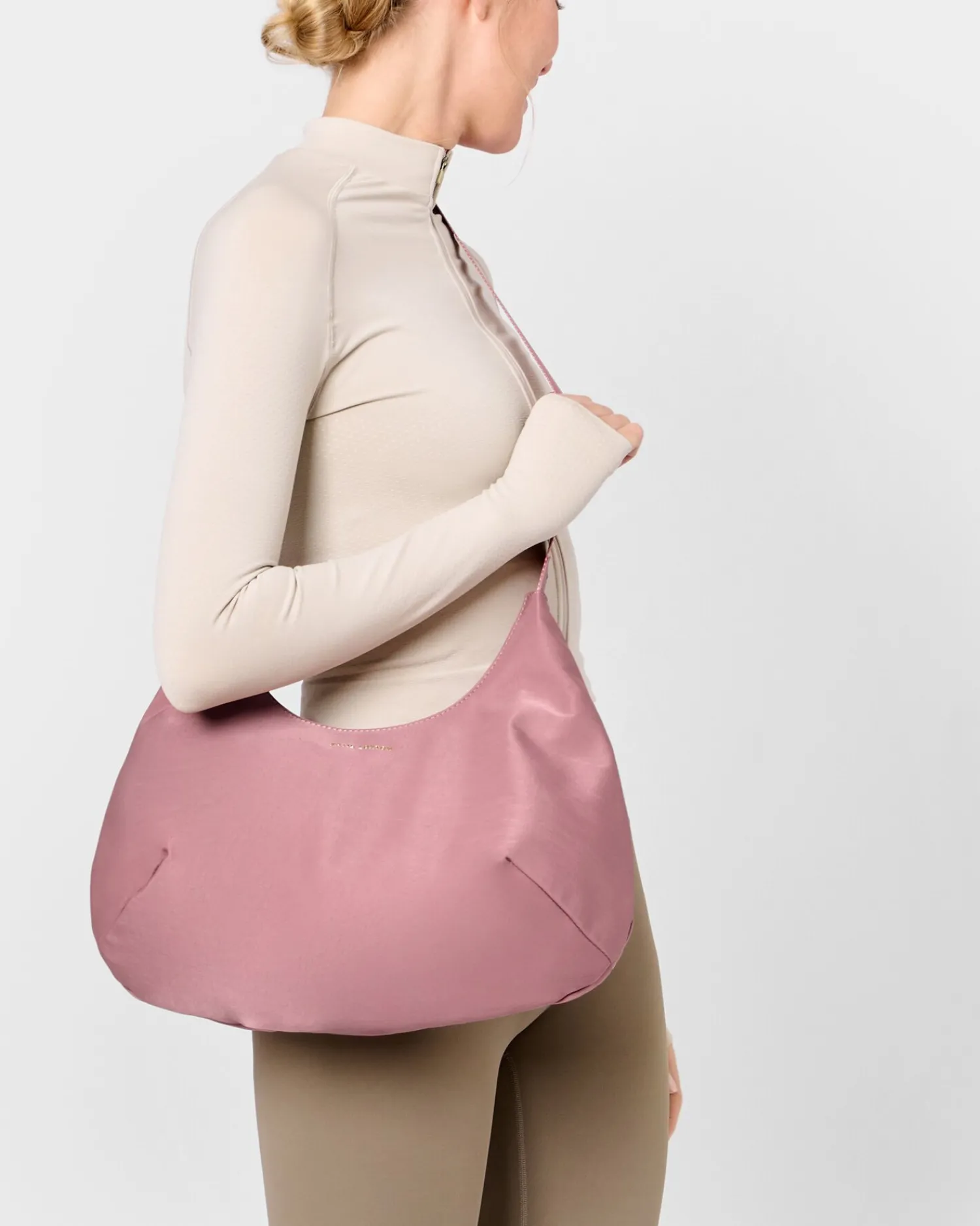 Katie Loxton Nylon-Luxe Sling Shoulder Bag Deep Rose