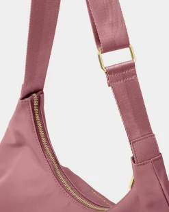 Katie Loxton Nylon-Luxe Sling Shoulder Bag Deep Rose
