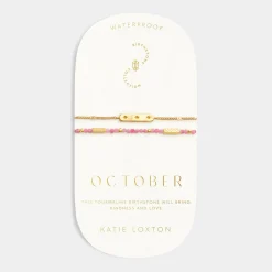 Katie Loxton ' Waterproof Gold Birthstone Bracelet October Best