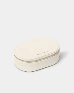 Katie Loxton Oval Jewellery Box Off White Outlet