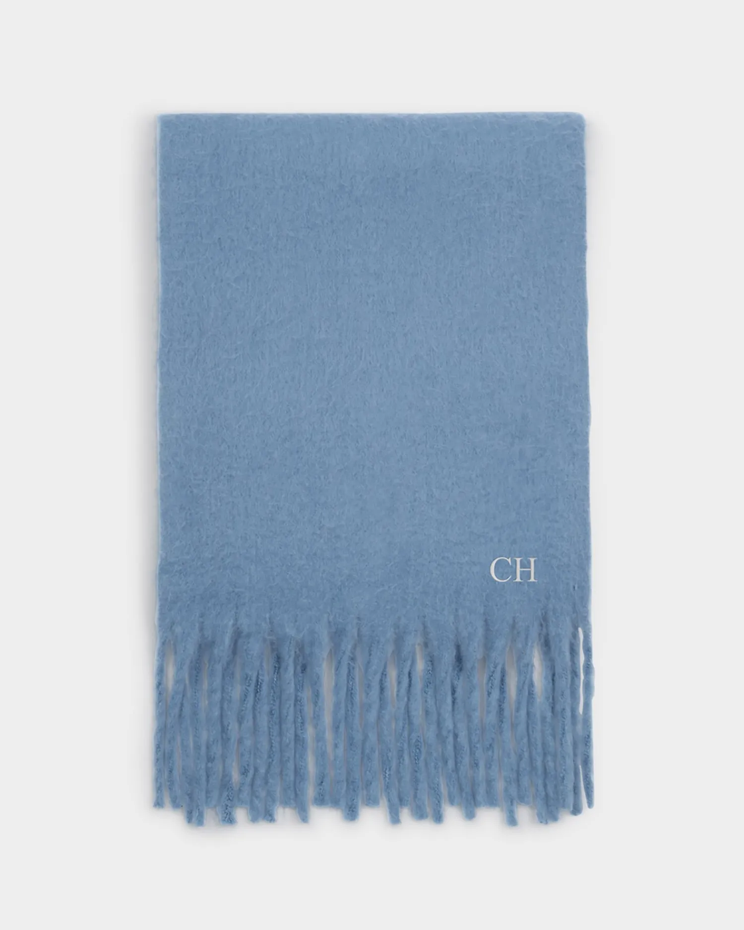 Katie Loxton Oversized Recycled Tassel Scarf Blue Clearance
