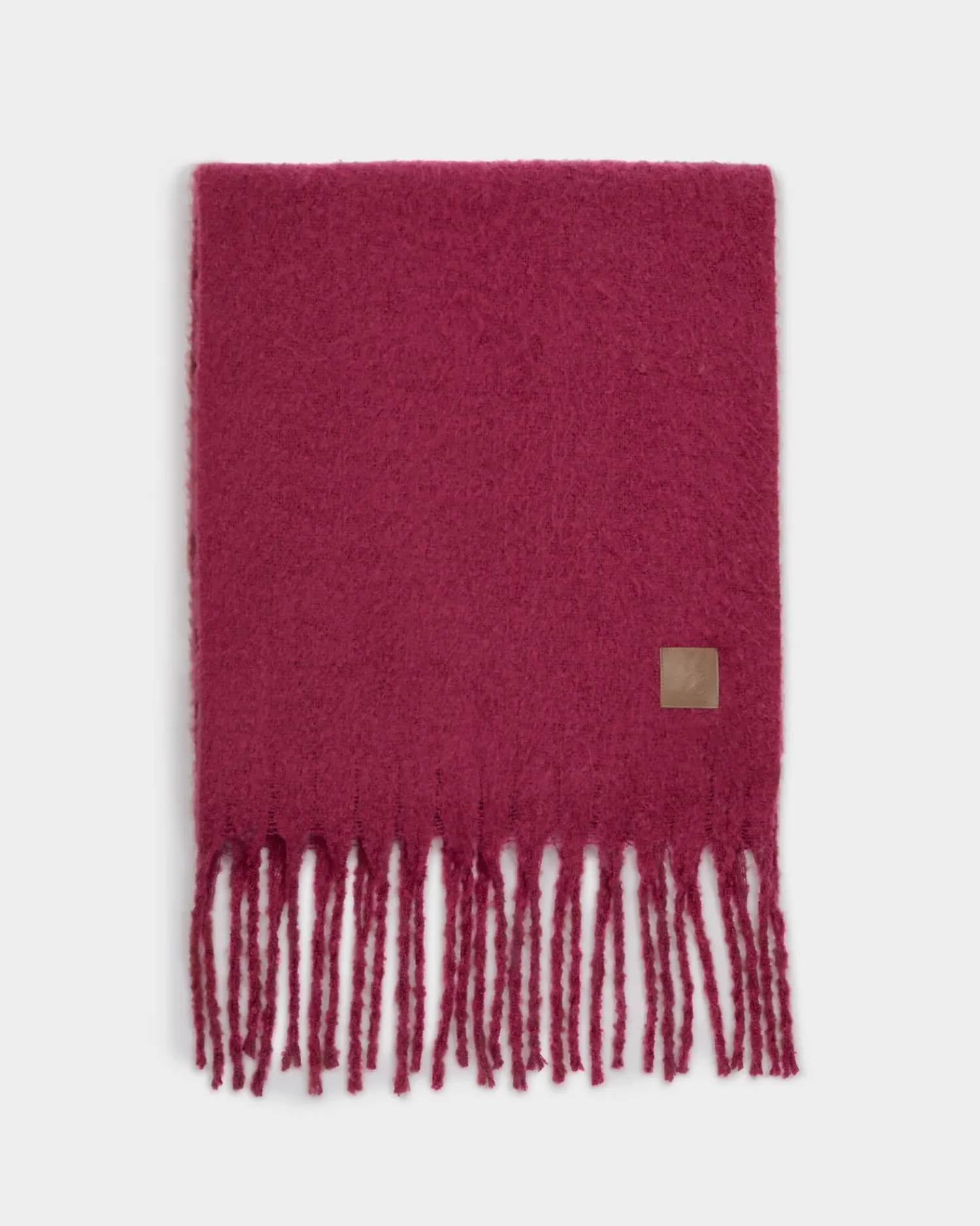 Katie Loxton Oversized Recycled Tassel Scarf Garnet Red Clearance
