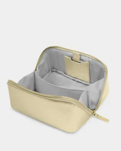 Katie Loxton Patent Crackle Fold-Out Mirror Makeup Bag Gold Outlet