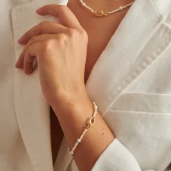 Katie Loxton Pearl Glow Waterproof Gold Bracelet Online