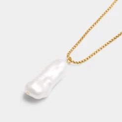 Katie Loxton Pearl Lustre Waterproof Gold Lariat Necklace Outlet