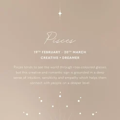 Katie Loxton Pisces' Waterproof Gold Zodiac Necklace 19th Feb 20th Mar Online