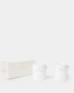 Katie Loxton Porcelain Mug Gift Set 'Mr & Mrs'