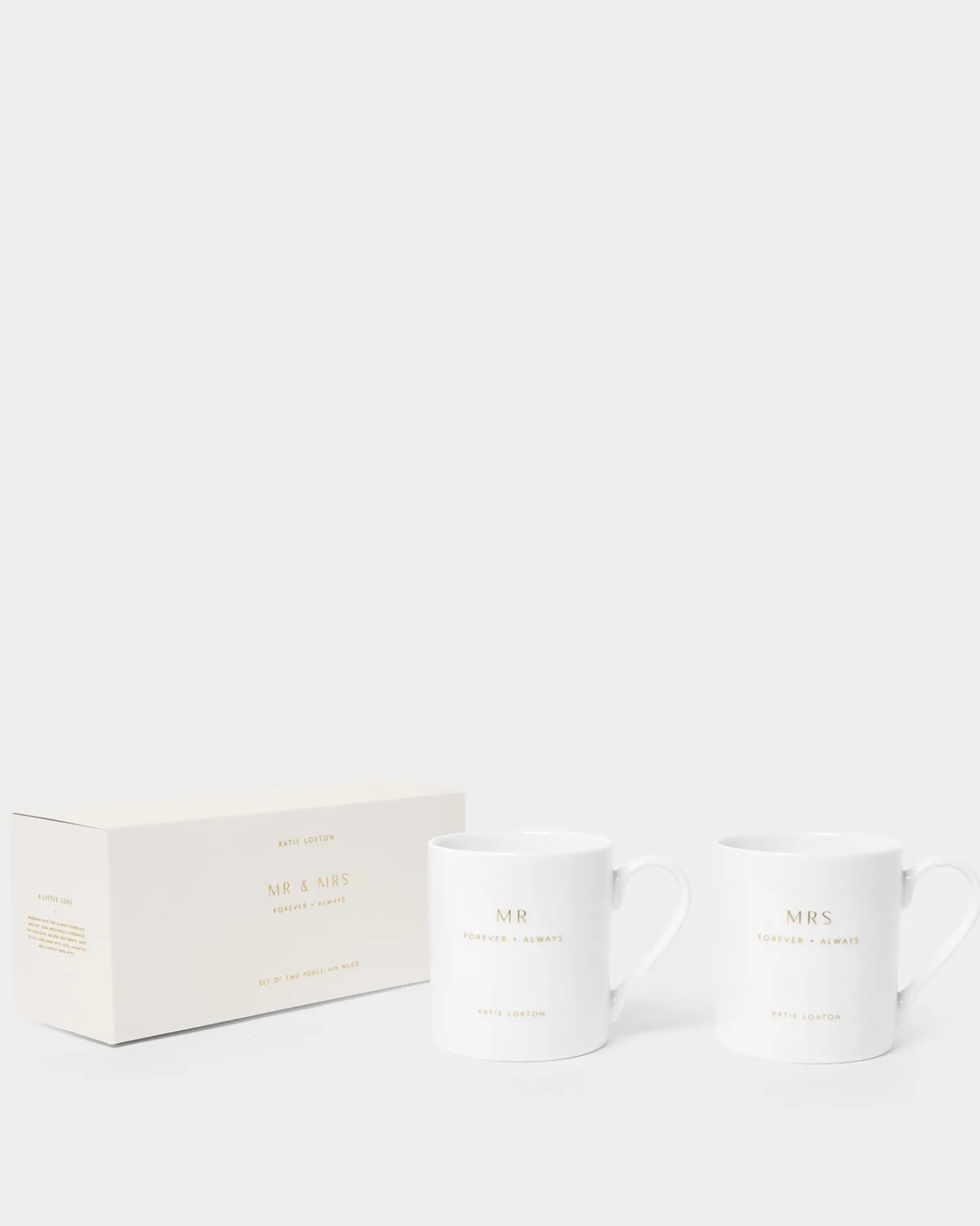 Katie Loxton Porcelain Mug Gift Set 'Mr & Mrs'