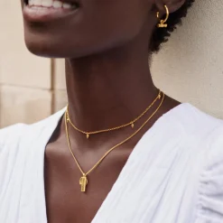 Katie Loxton ' Waterproof Gold Charm Necklace Positivity Sale
