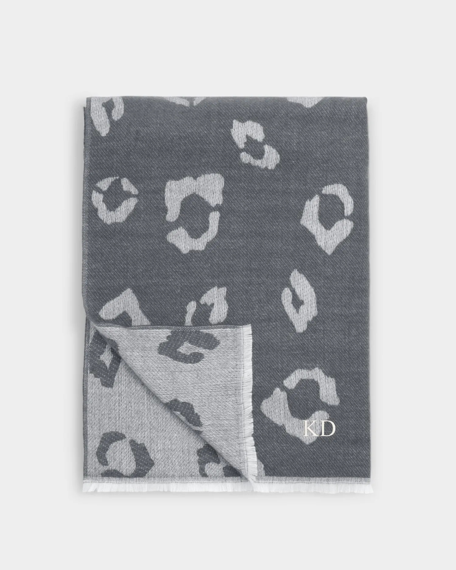 Katie Loxton Printed Blanket Scarf Charcoal Best