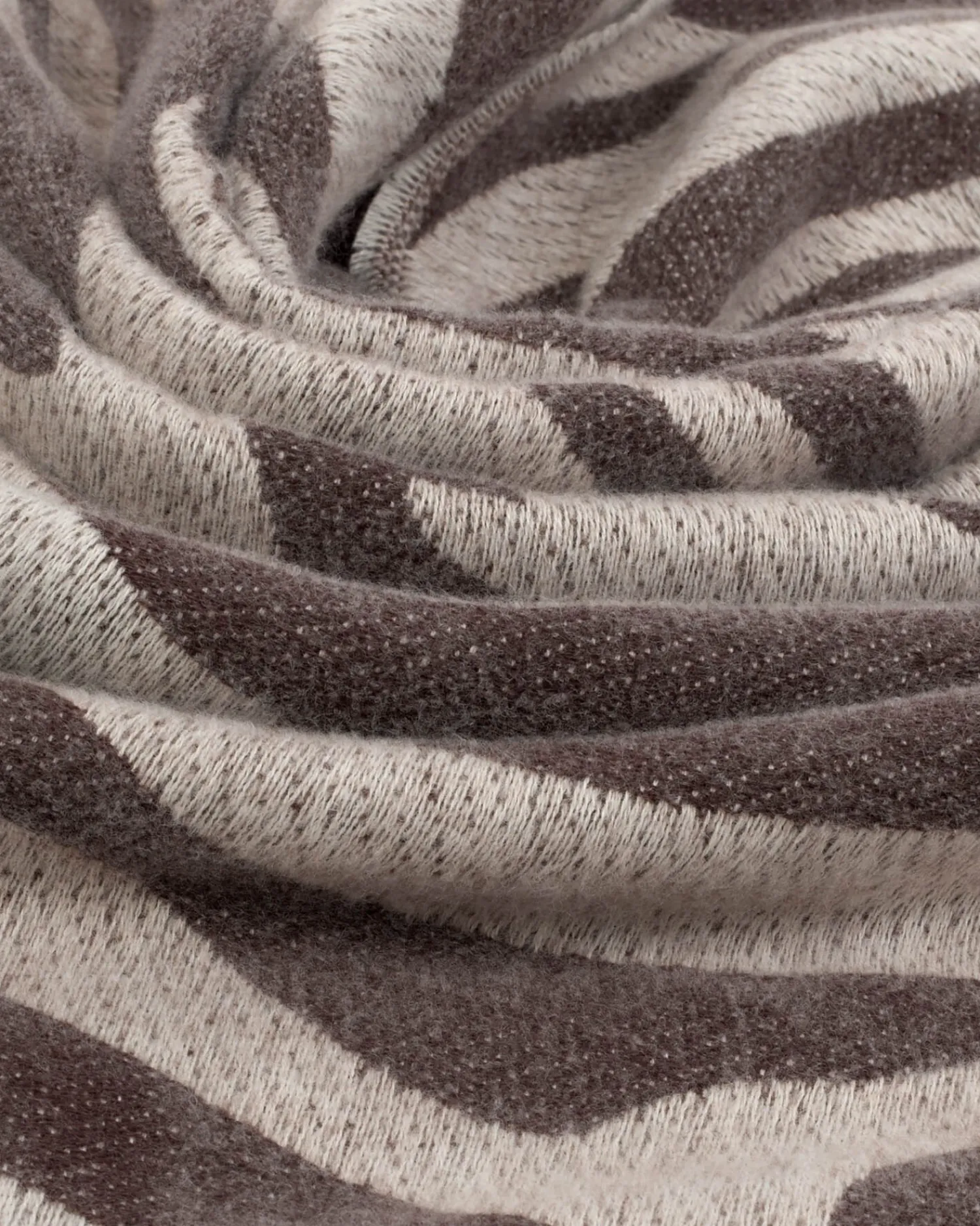 Katie Loxton Printed Blanket Scarf Chocolate Discount
