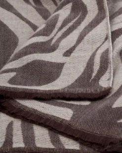 Katie Loxton Printed Blanket Scarf Chocolate Discount