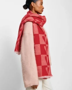 Katie Loxton Printed Blanket Scarf Pink Sale