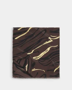 Katie Loxton Printed Foil Scarf Chocolate Online