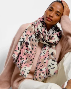 Katie Loxton Printed Scarf Soft Taupe Sale