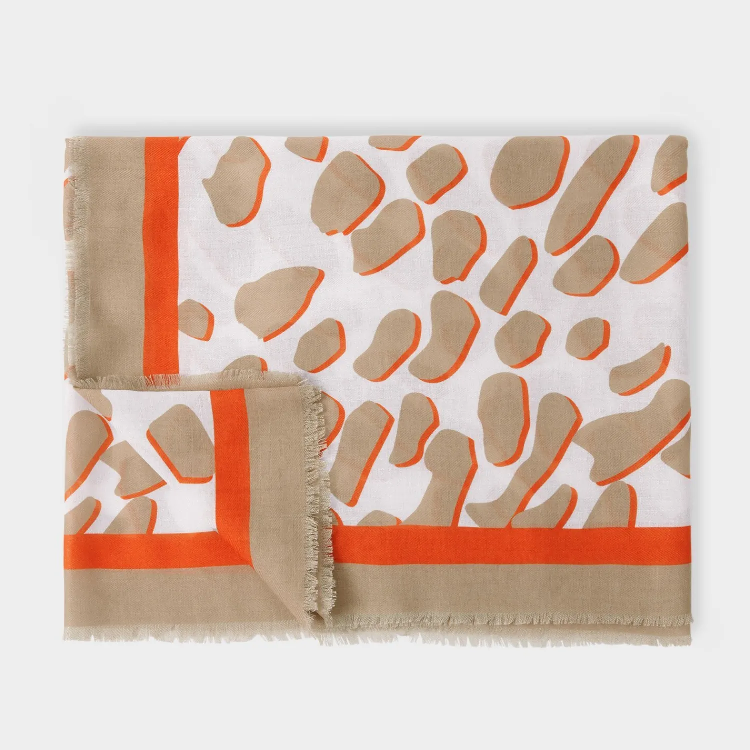 Katie Loxton Printed Scarf Ecru Discount
