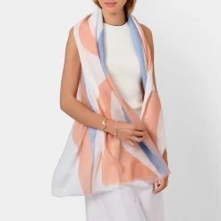 Katie Loxton Printed Scarf Blue Outlet