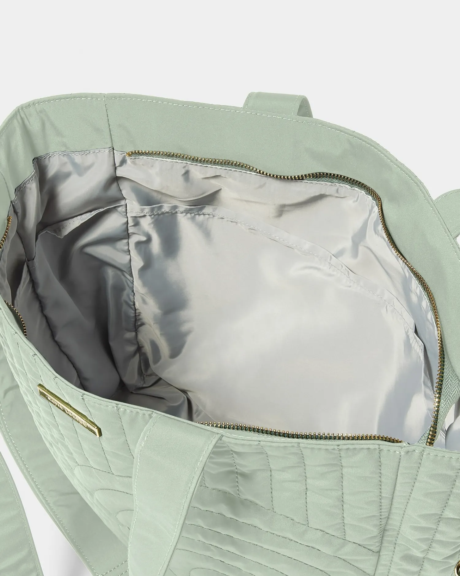 Katie Loxton Quilted Tote Bag Light Sage Hot