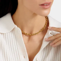 Katie Loxton Reine Waterproof Gold Rope Necklace Discount