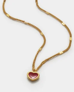 Katie Loxton Rouge Waterproof Gold Heart Necklace Best