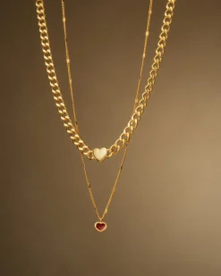 Katie Loxton Rouge Waterproof Gold Heart Necklace Best