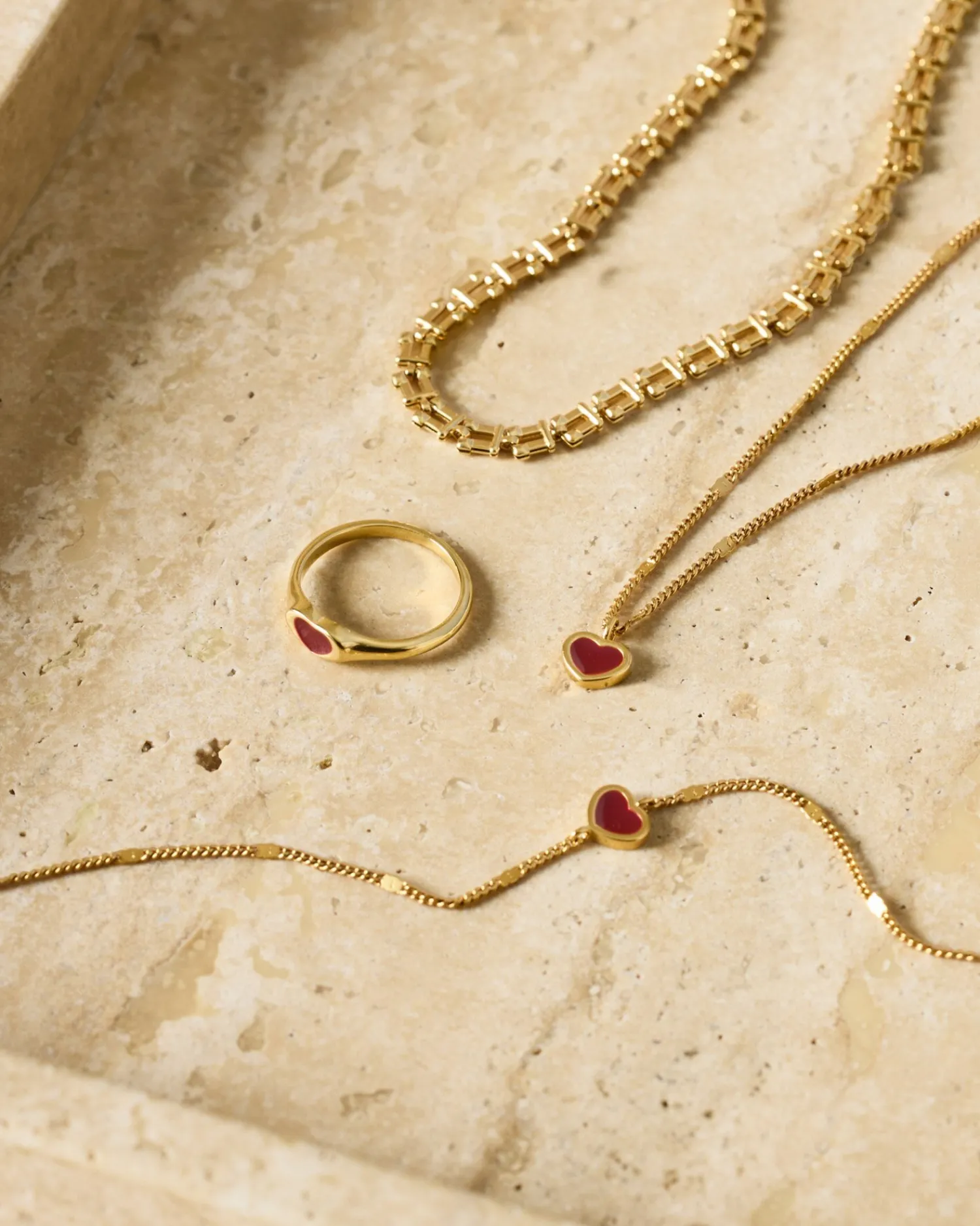 Katie Loxton Rouge Waterproof Gold Heart Necklace Best