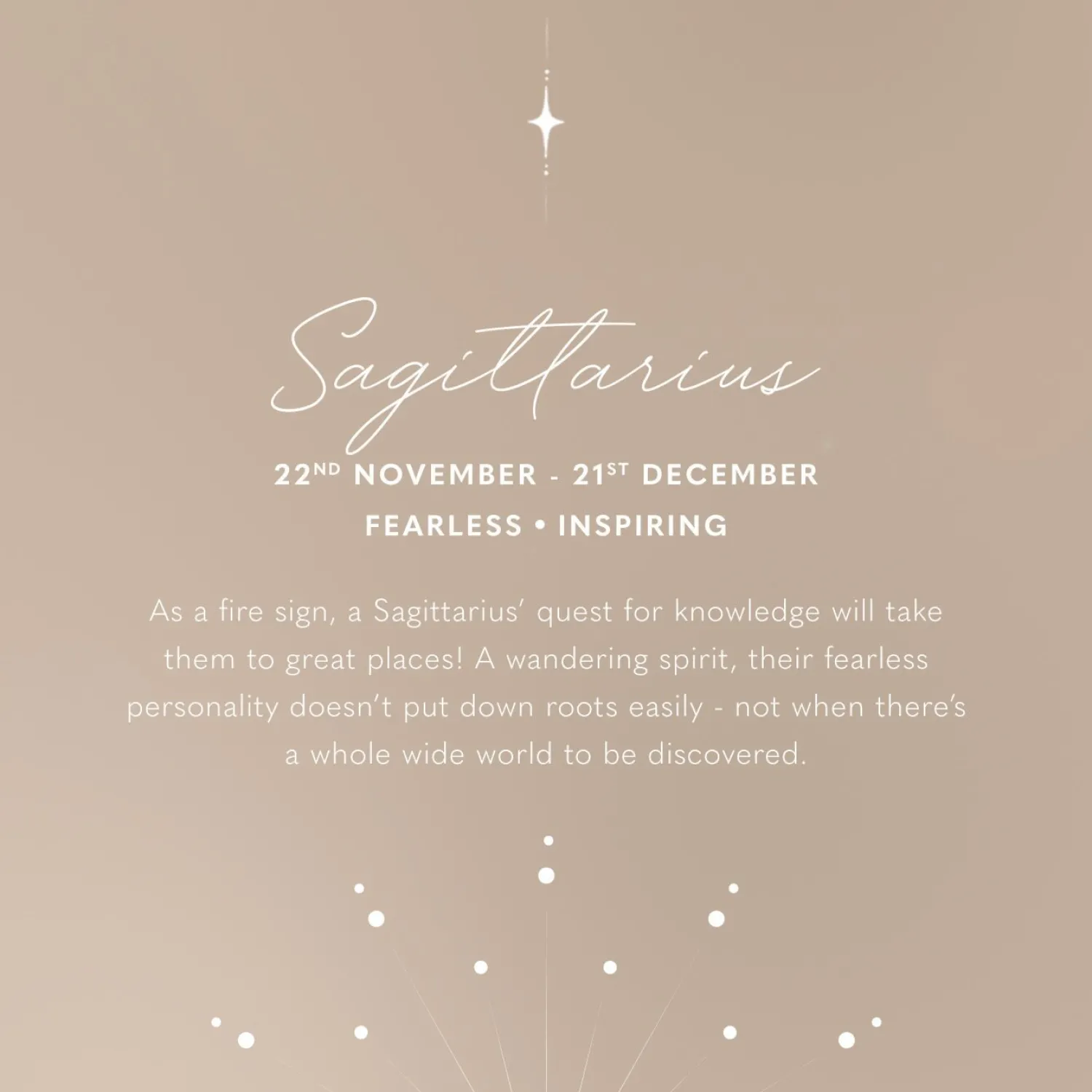 Katie Loxton Sagittarius' Waterproof Gold Zodiac Necklace 22nd Nov 21st Dec Clearance