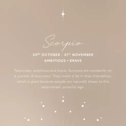 Katie Loxton Scorpio' Waterproof Gold Zodiac Necklace 23rd Oct 21st Nov Sale