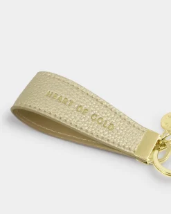 Katie Loxton Sentiment Loop Keyring Heart Of Gold Outlet